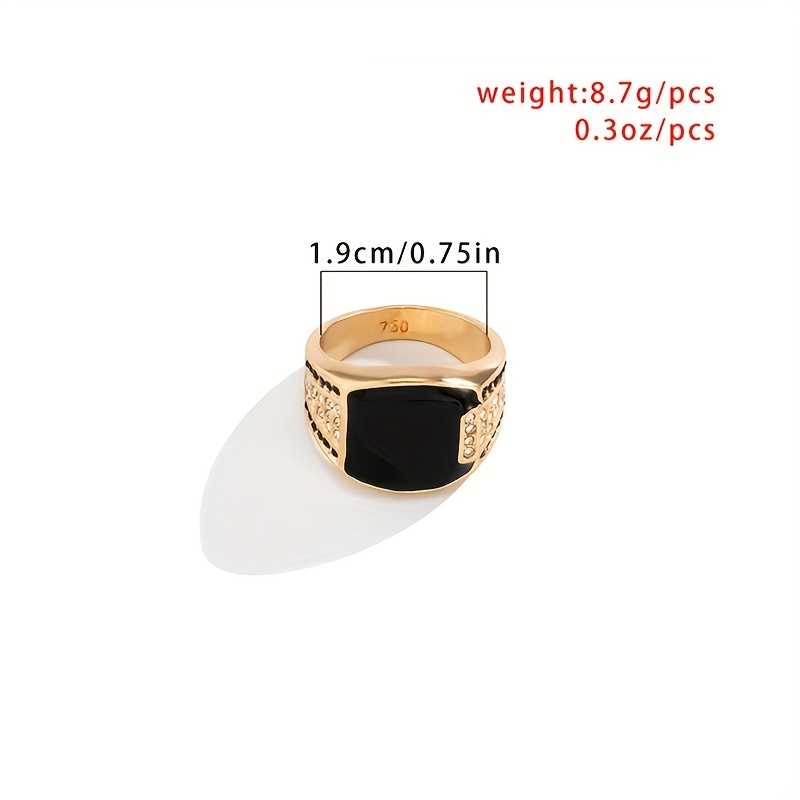 Geometric Square Diamond Ring for Men